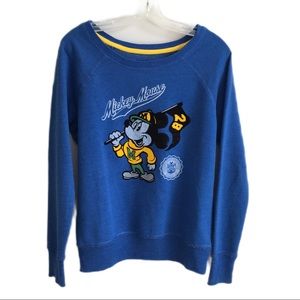 Disney park Mickey Mouse sweater blue women size M